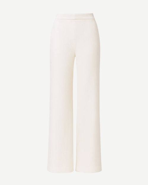 Tailory ivory wide leg women’s pants high-rise front view