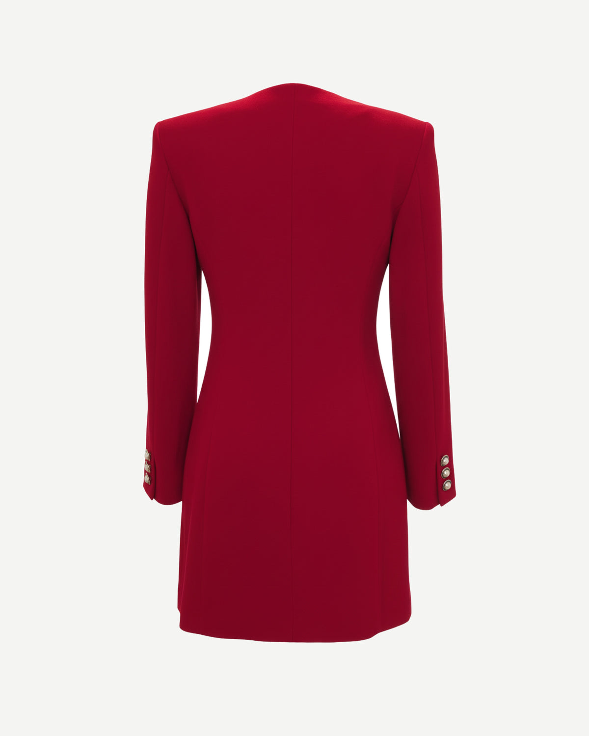 Tailory crimson structured blazer dress back view