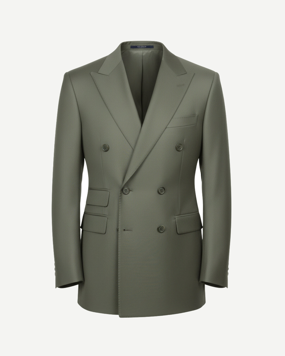 Tailory dark green double-breasted tailored blazer front view