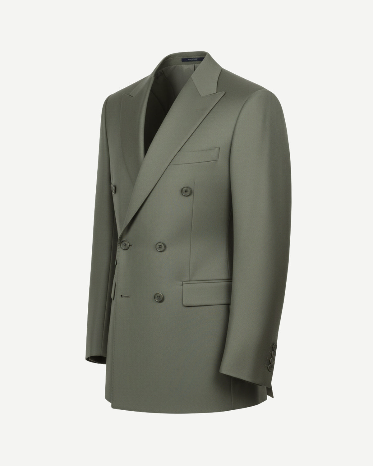 Tailory dark green double-breasted tailored blazer side view