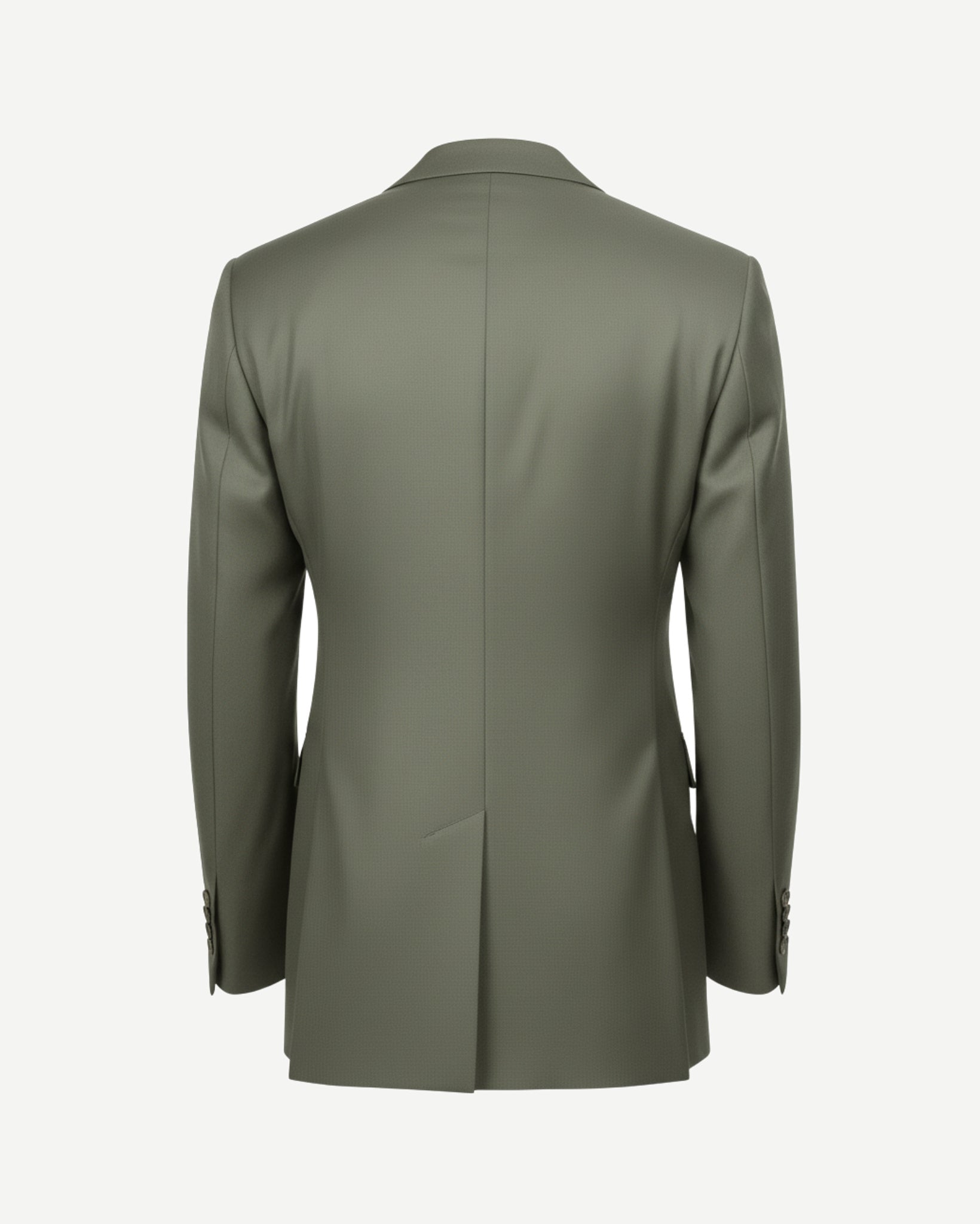 Tailory dark green double-breasted tailored blazer back view
