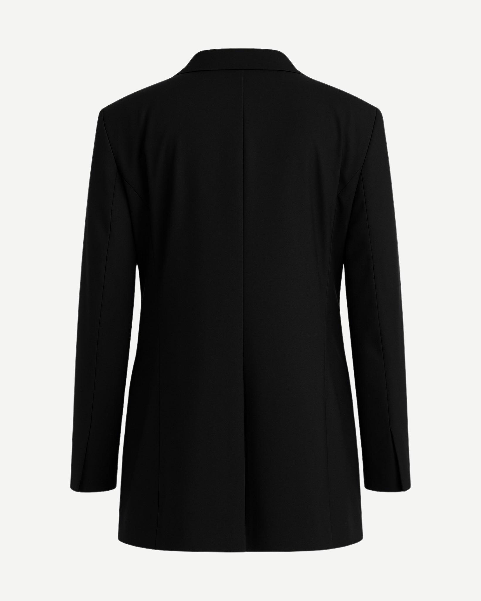 Tailory black oversized tuxedo blazer back view