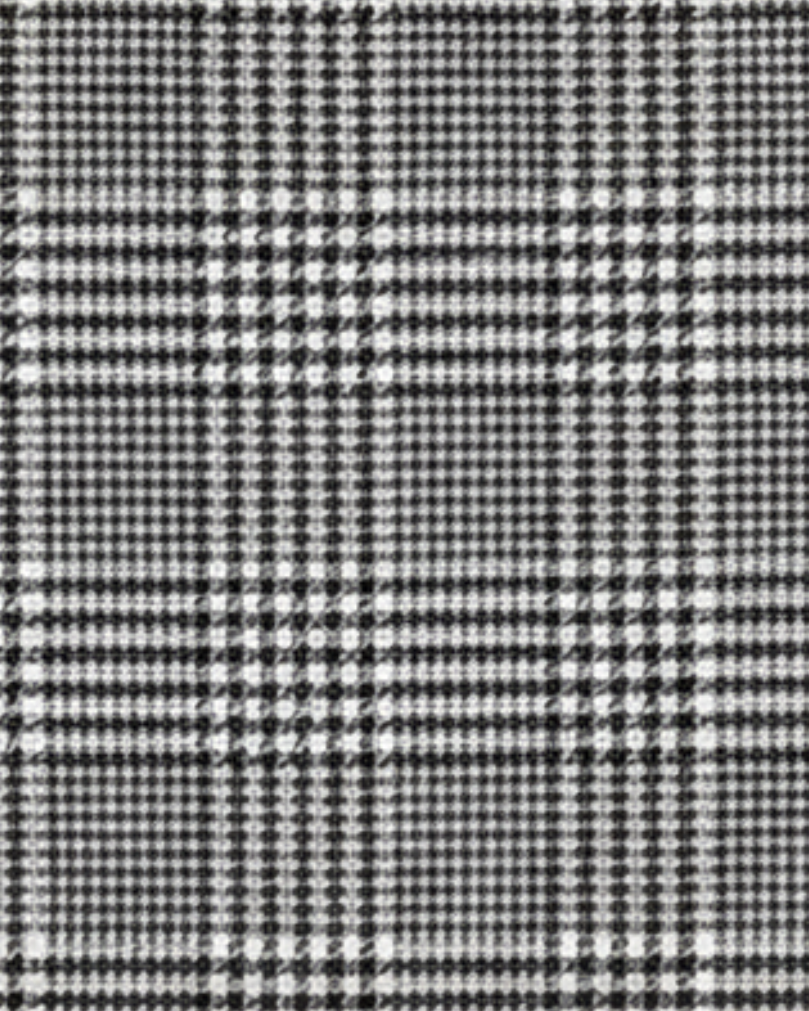 Tailory black and white glen plaid suiting fabric swatch