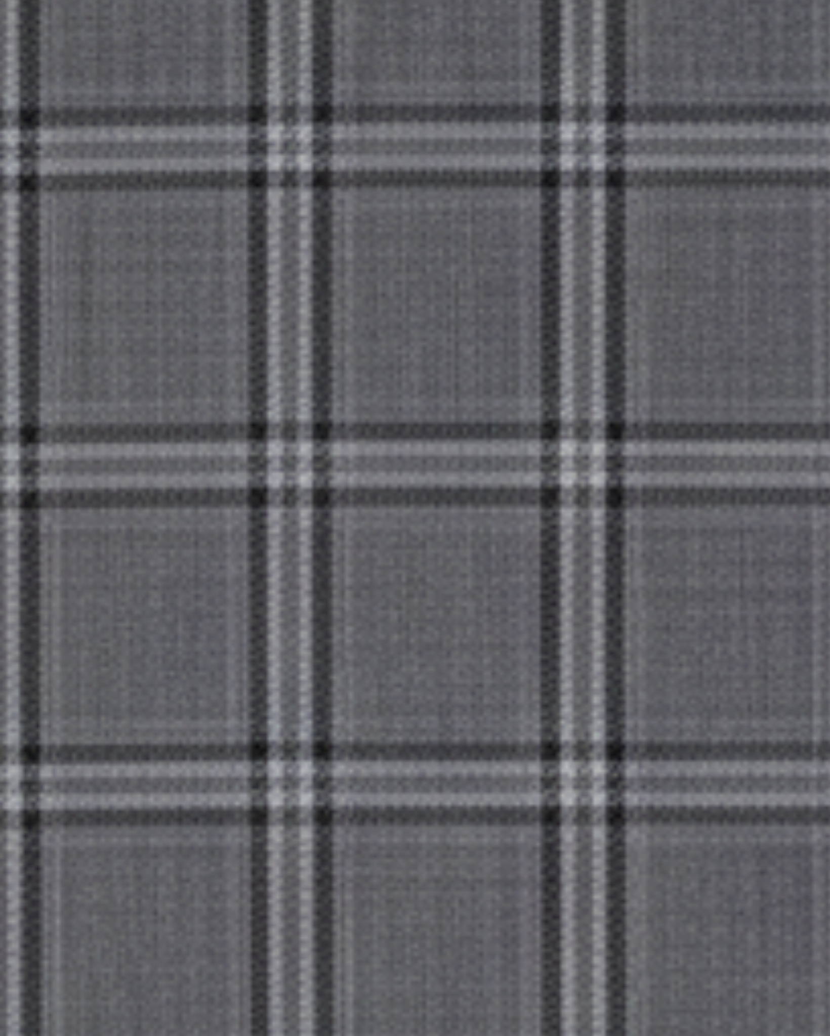 Tailory gray tonal Glen plaid wool suiting fabric swatch