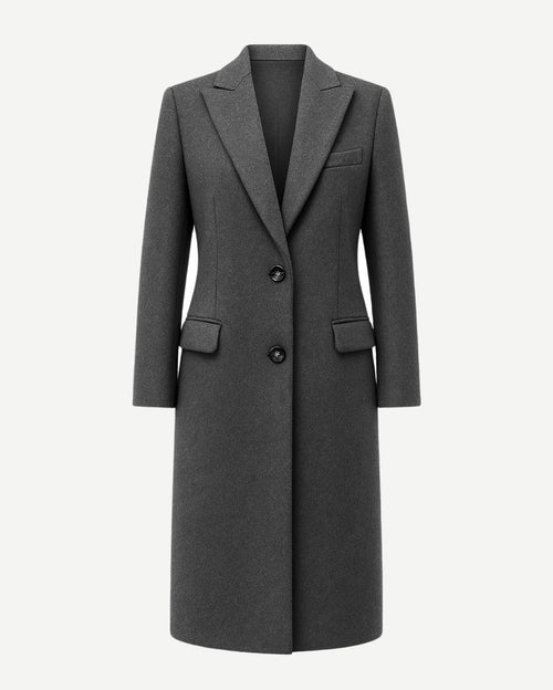 SAMPLE SALE | Loro Piana Charcoal Gray Cashmere–Alpaca Overcoat