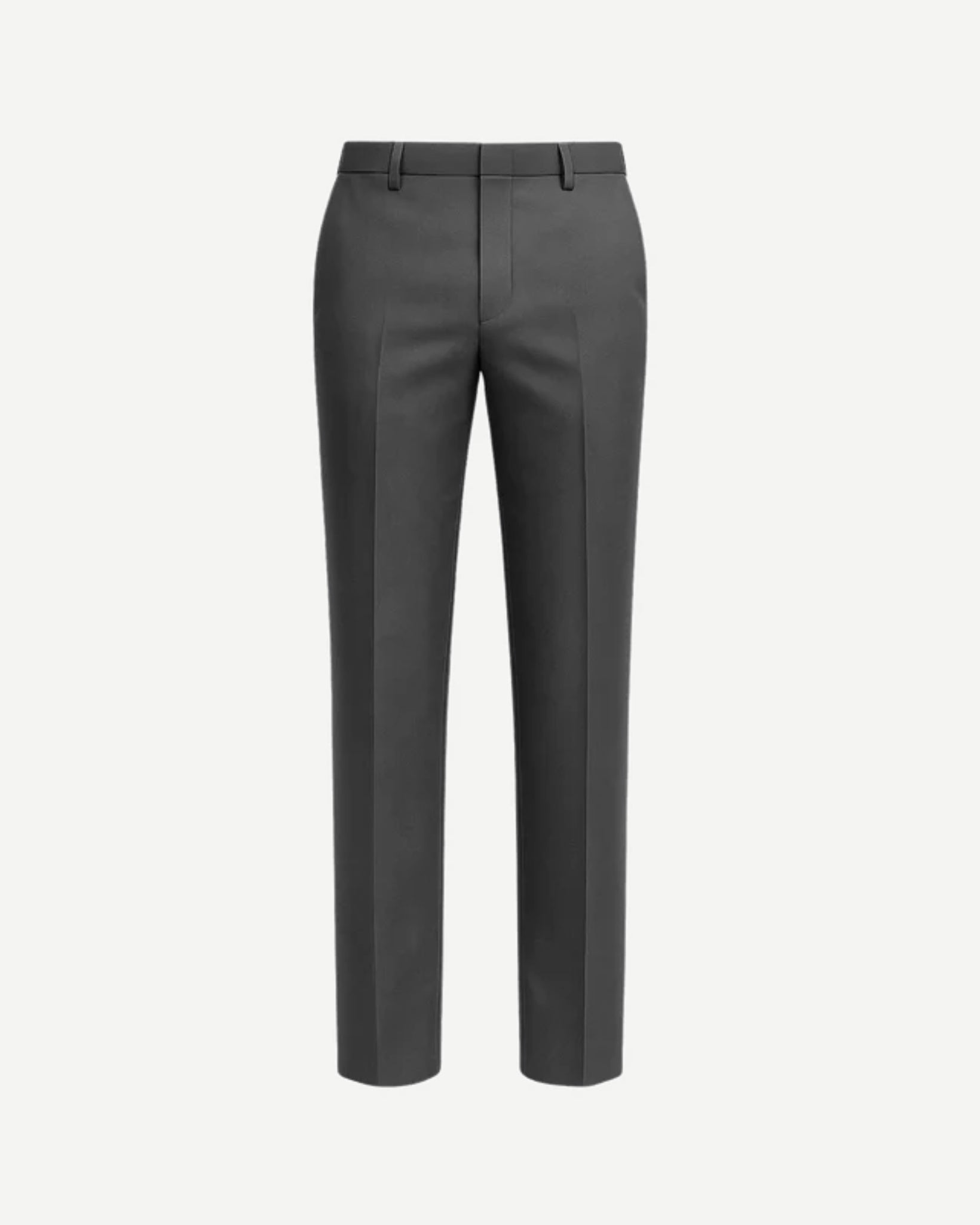 Tailory grey flat-front dress trousers front view