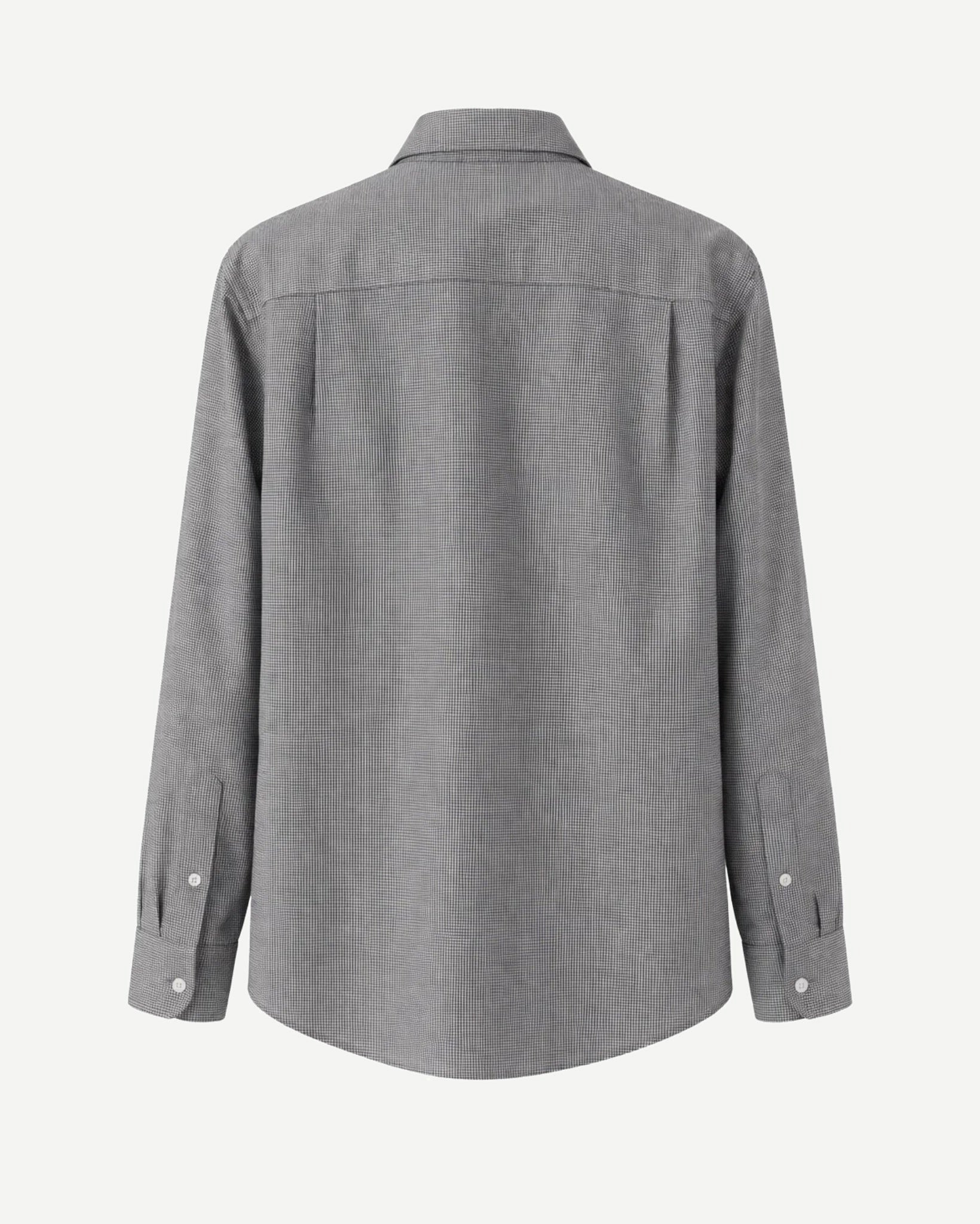 Tailory grey houndstooth tailored shirt back view