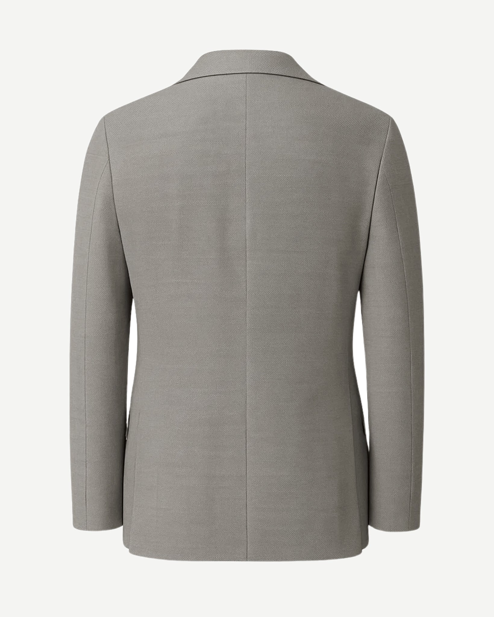 Tailory grey two-button suit jacket back view