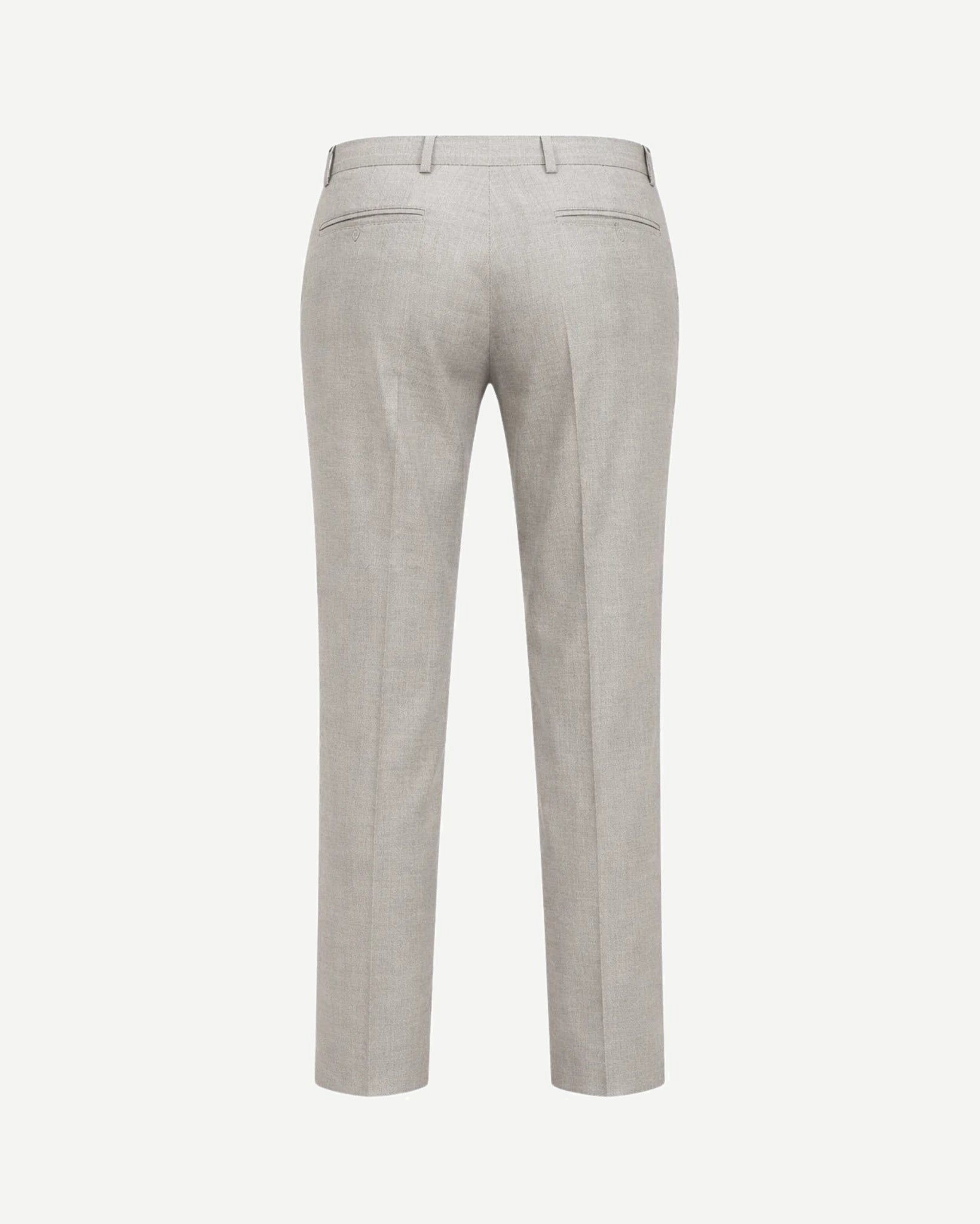 Tailory heather grey tailored trousers back view