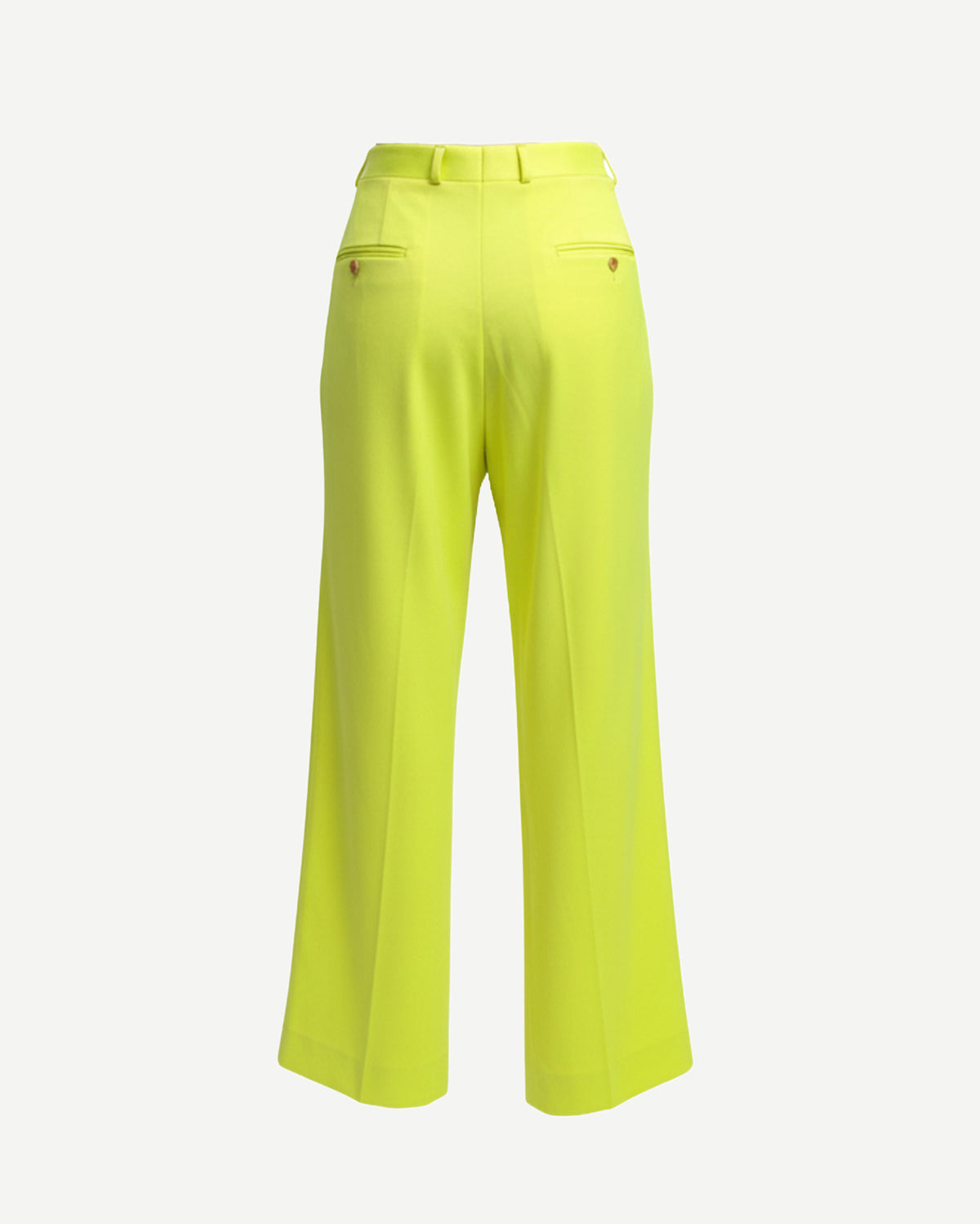 Tailory neon yellow high-waist tailored trousers back view