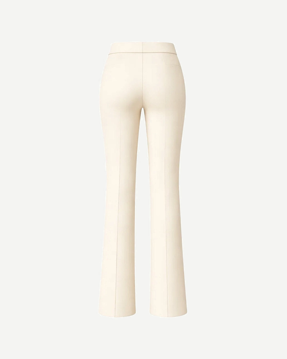 Ivory Loro Piana women's wool trousers back view

