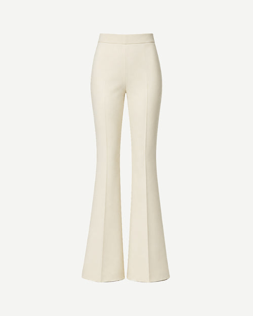 Ivory Loro Piana women's flare pants front view