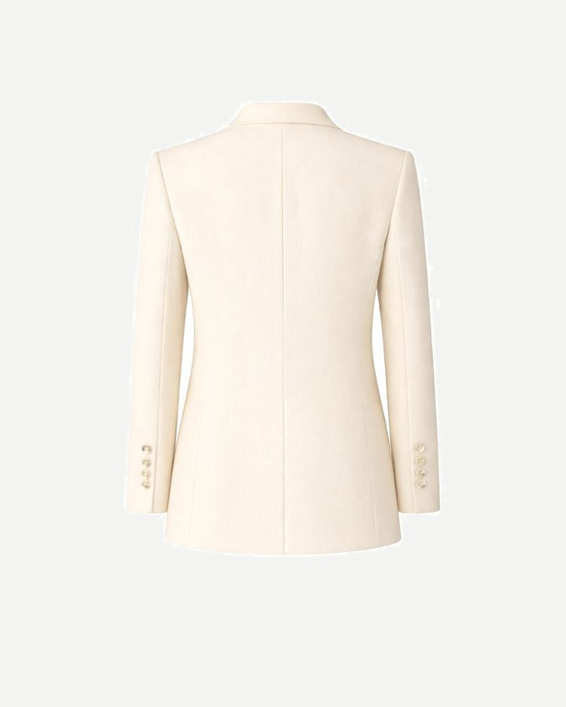 Tailory ivory tailored blazer back view
