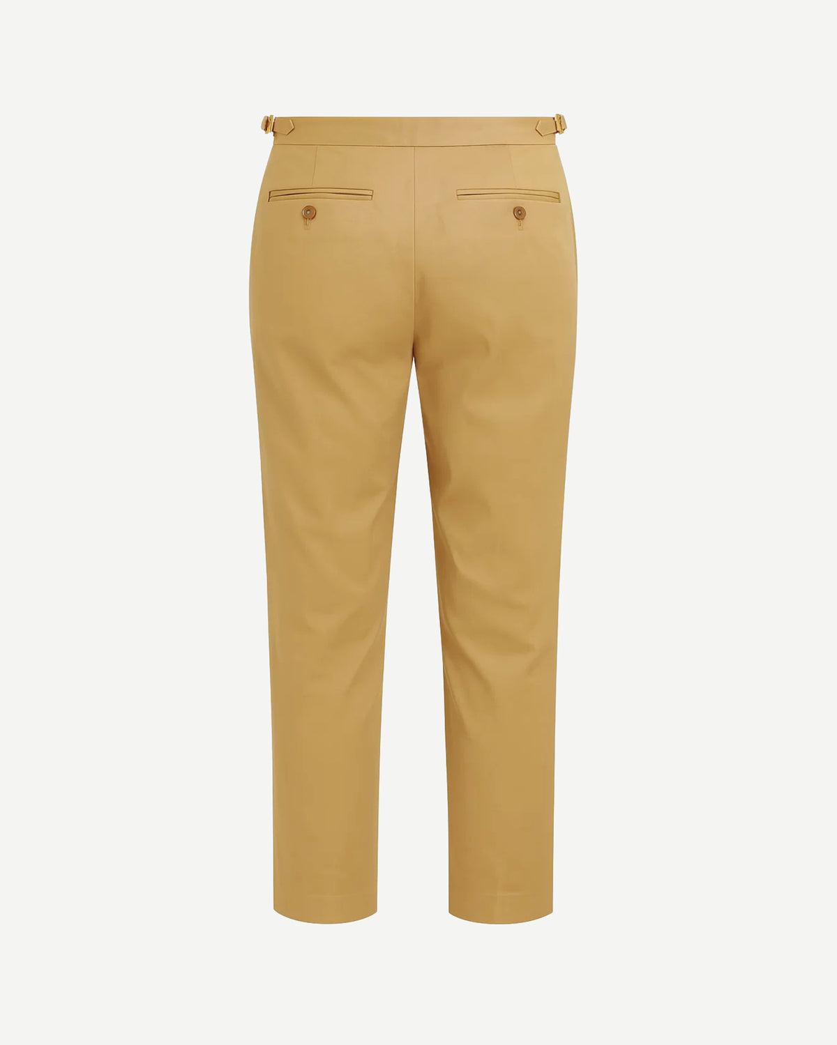 Tailory khaki cropped tailored trousers with clean back view