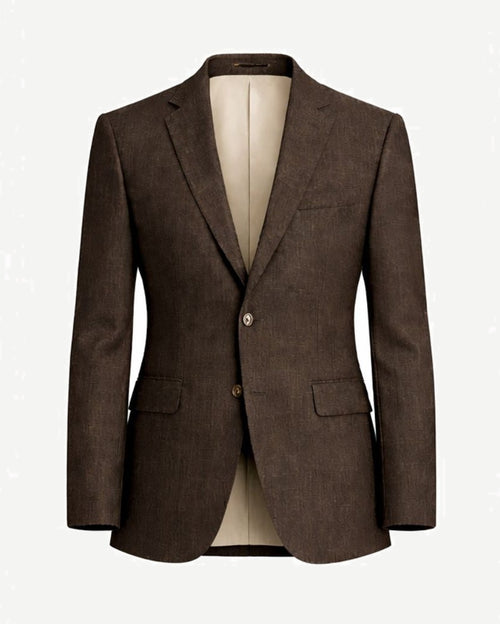 Loro Piana Chocolate Brown Wool Silk Blazer