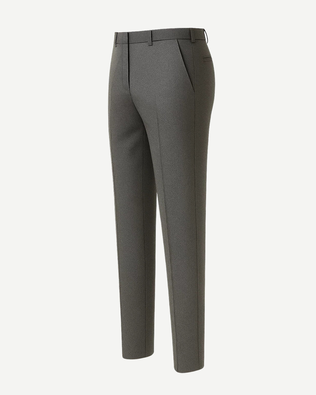 Men's Charcoal Gray Dress Pants Trousers featuring a tailored fit with flat front, belt loops, and side pockets, crafted from a smooth fabric for a polished, modern formal look.