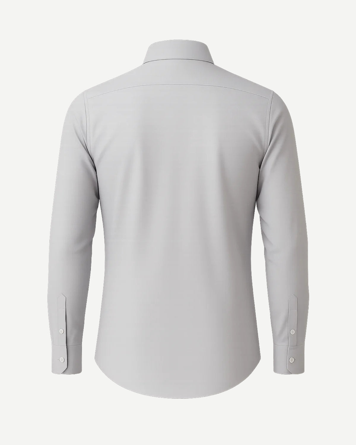 The Tailory New York men's light gray dress shirt back view