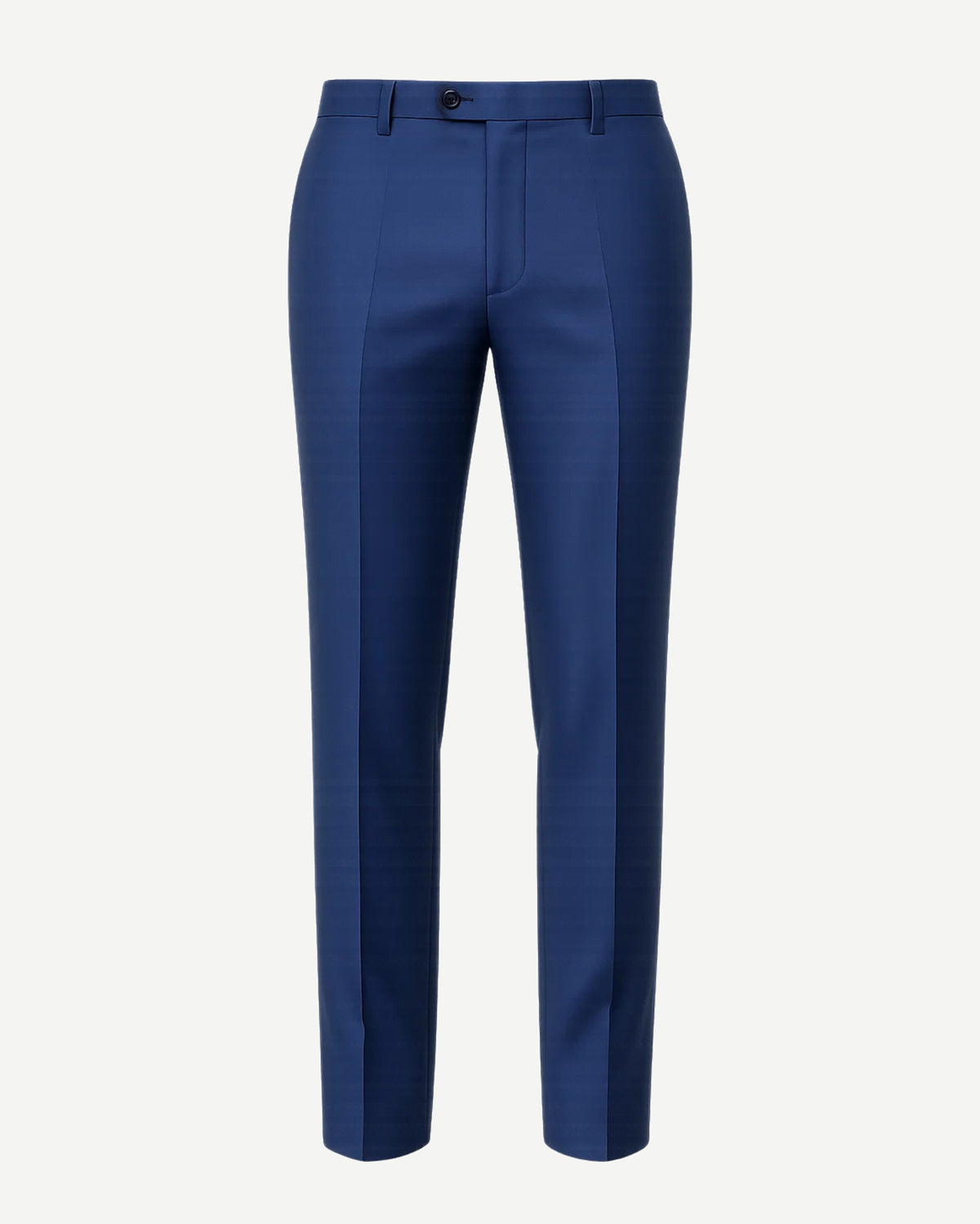 Men's Loro Piana Navy Dress Pants displayed front view, featuring a tailored slim fit, flat front design, belt loops, and crafted from luxurious navy fabric for elegant formalwear.