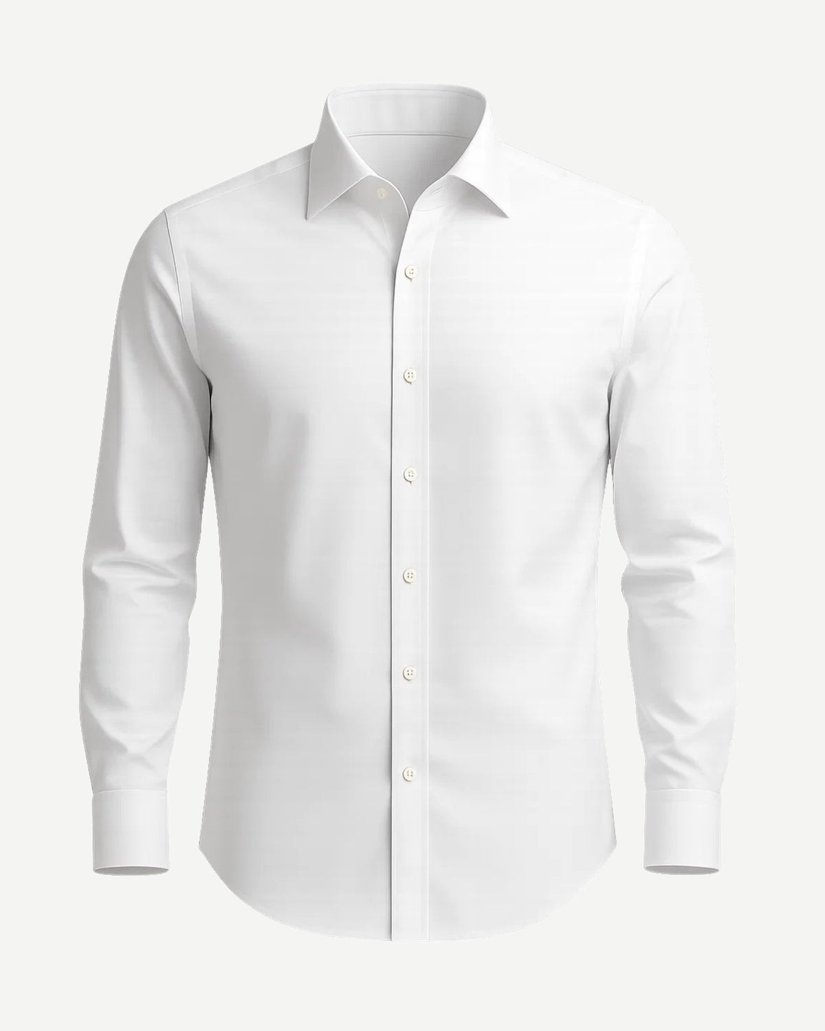 The Tailory New York men's white classic business dress shirt front view