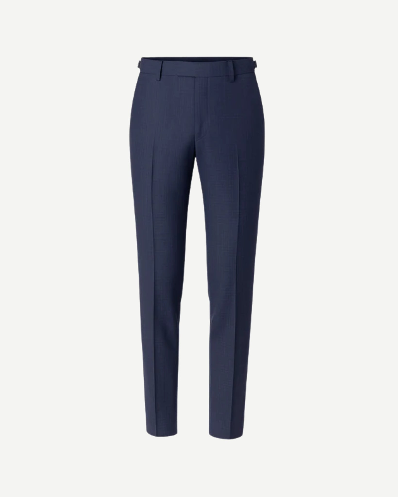 Tailory navy flat front wool dress trousers front view