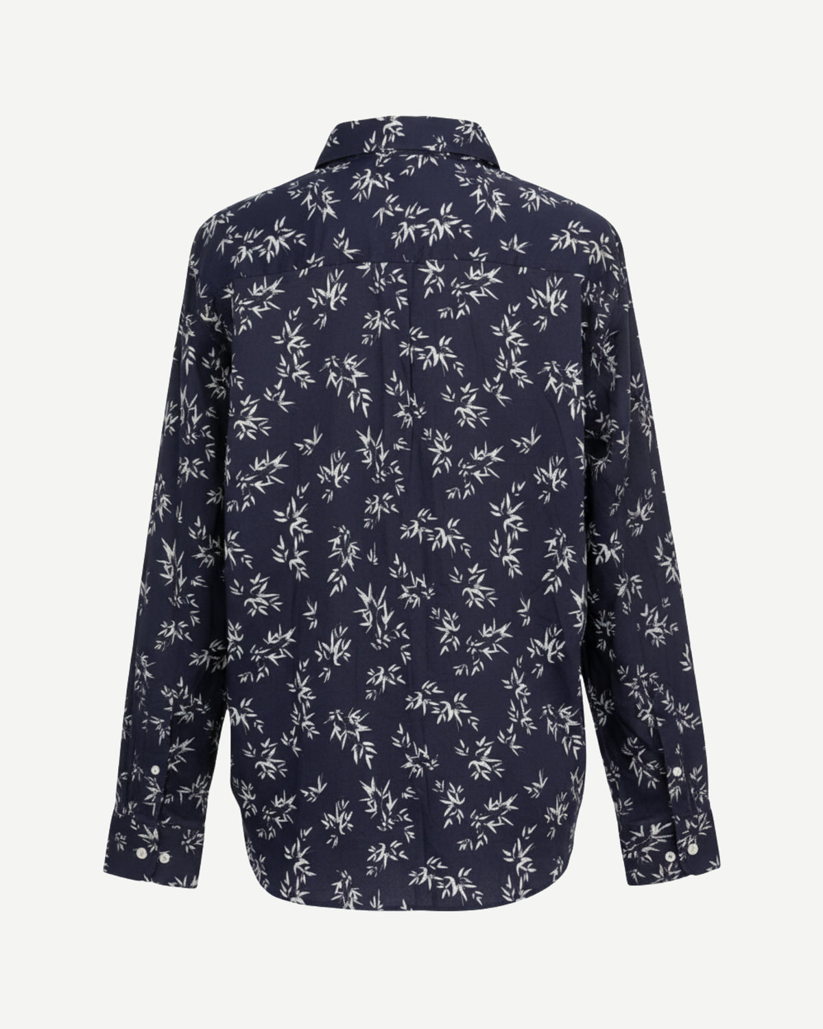 Tailory navy white palm-print tailored shirt back view