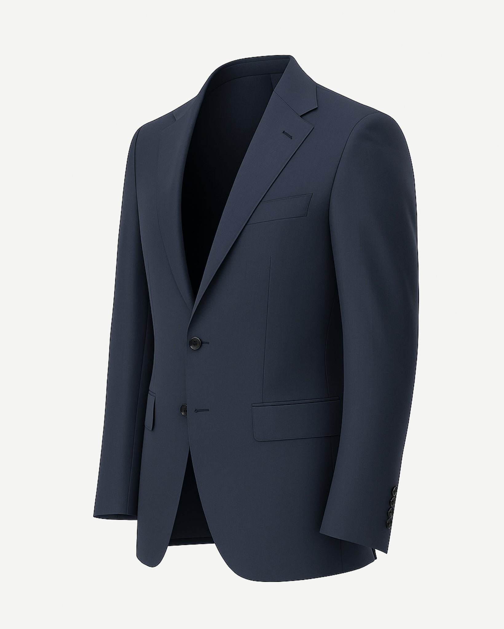 Tailory navy single-breasted wool blazer side view