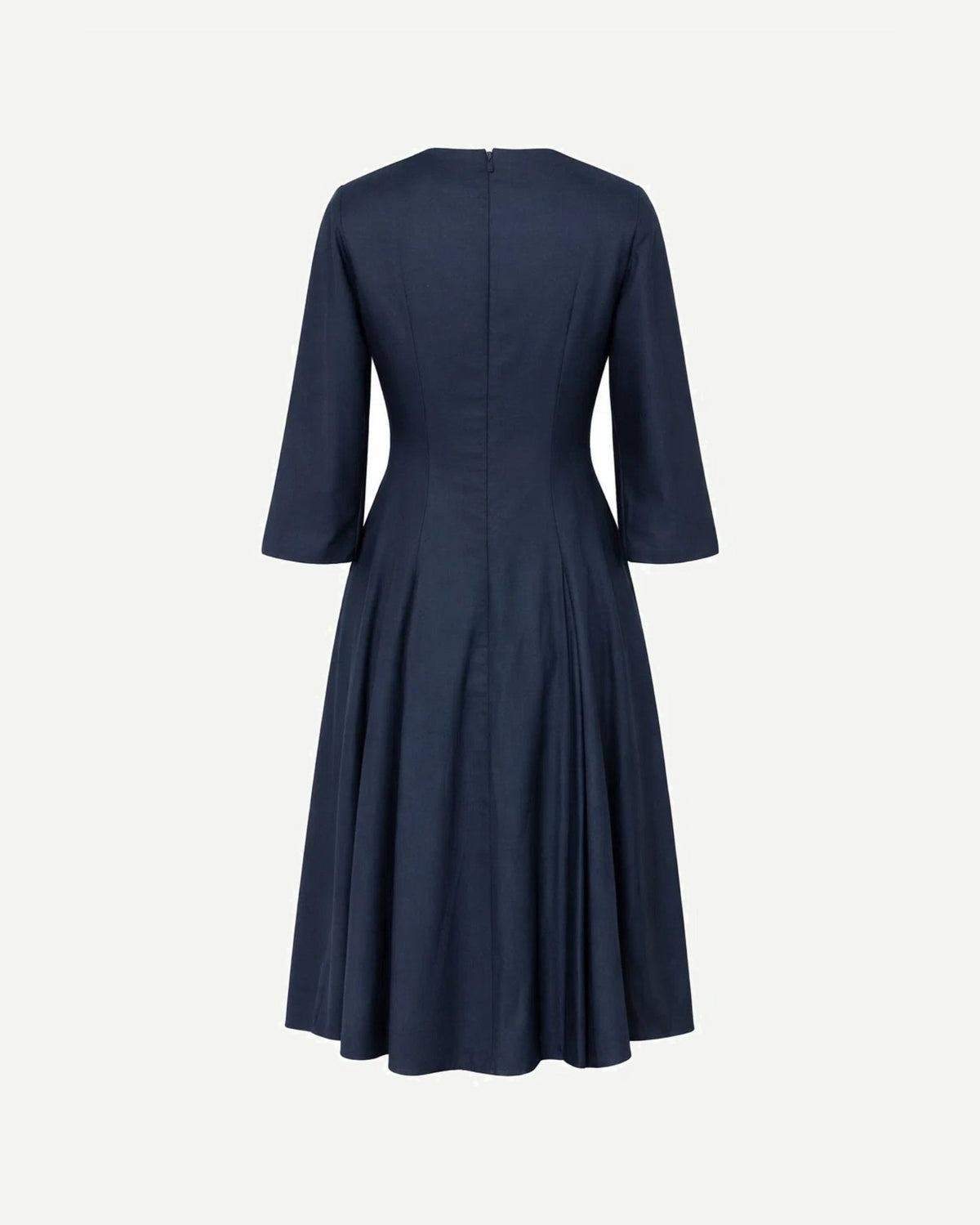 Tailory navy tailored midi dress back view