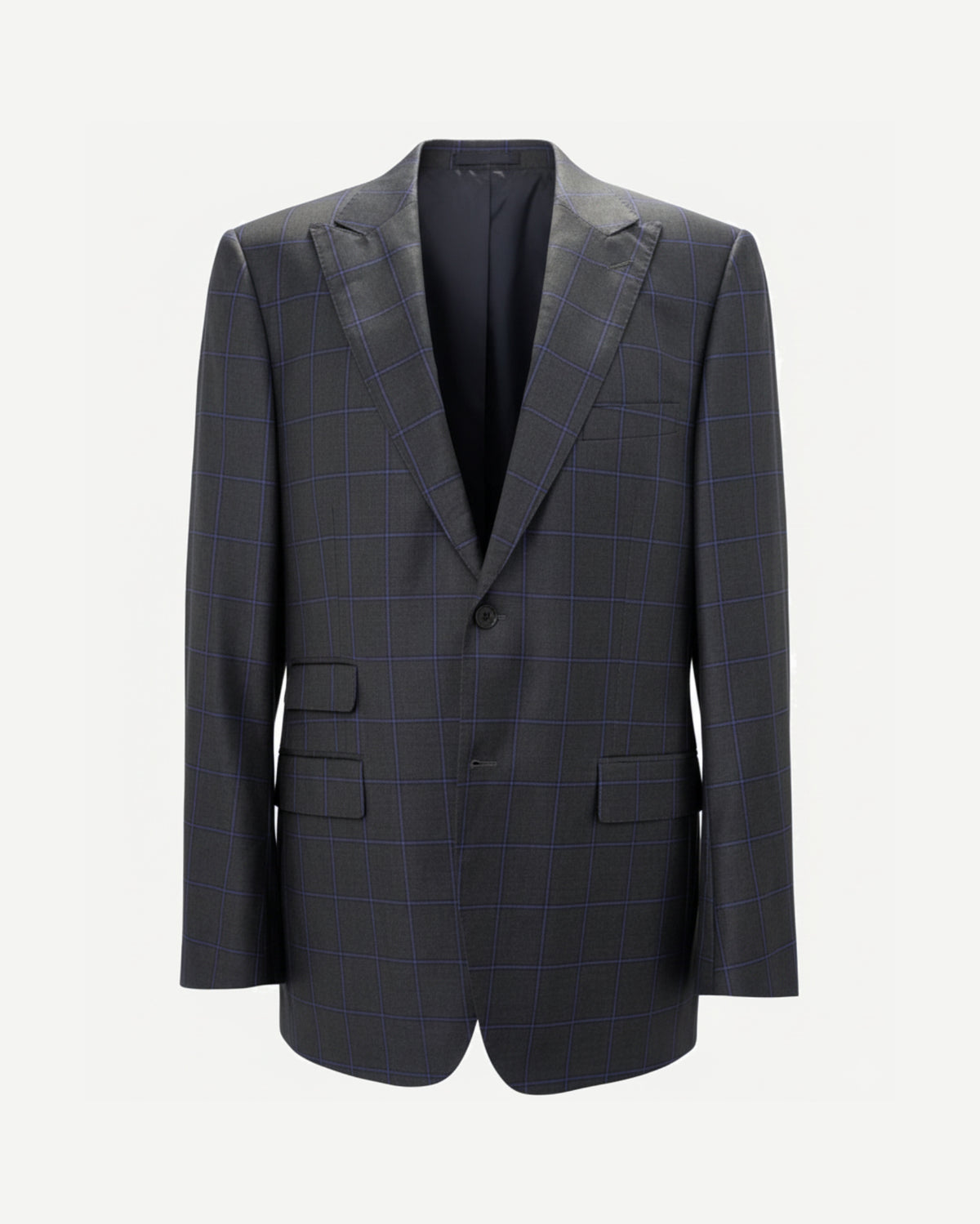 Tailory navy windowpane check blazer front view