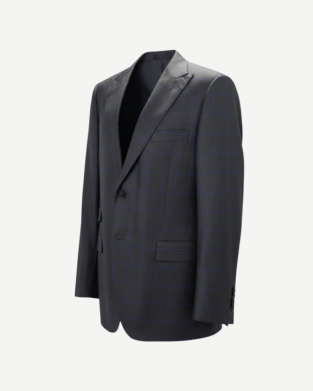 Tailory navy structured windowpane blazer side view