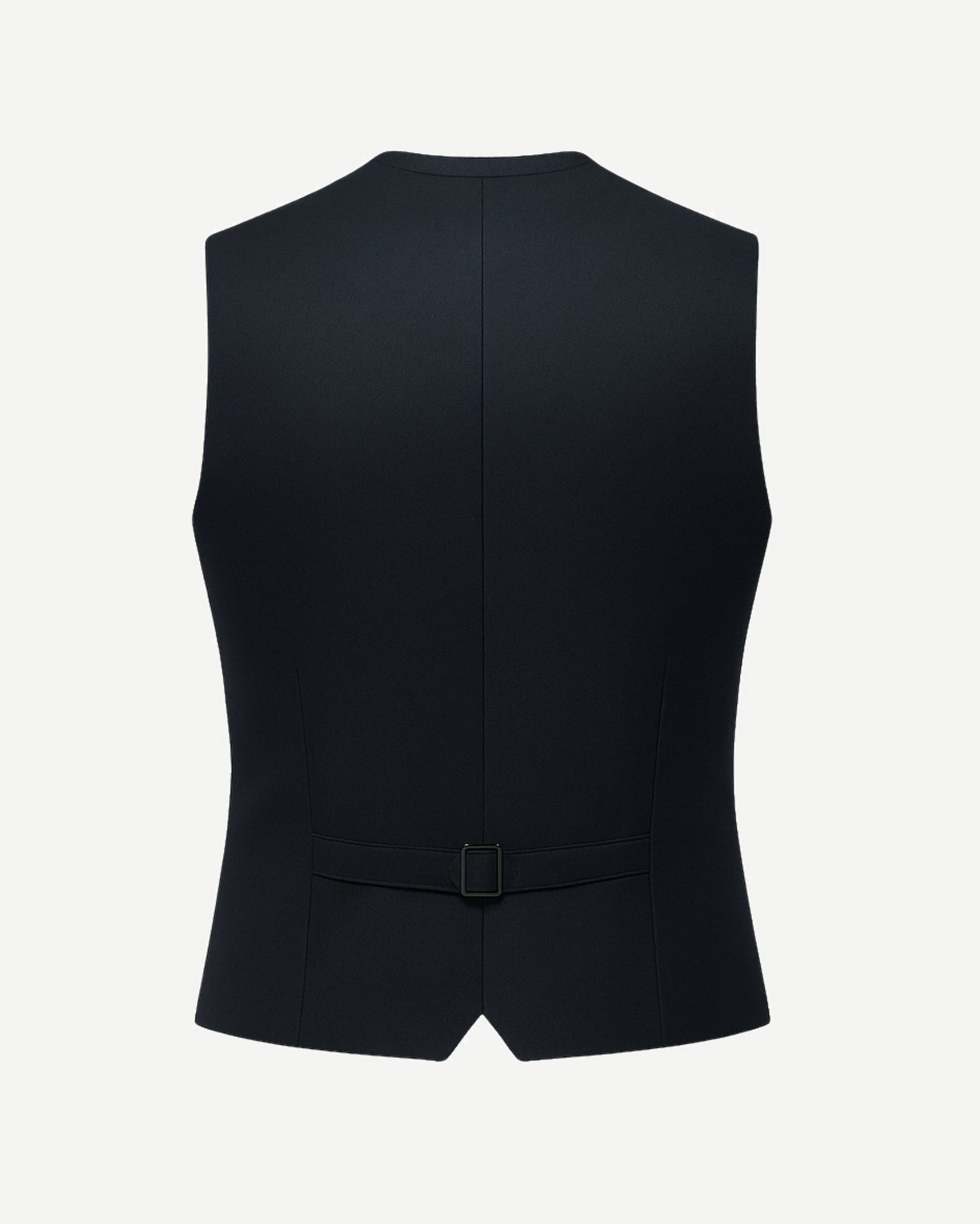 Tailory navy wool vest back view