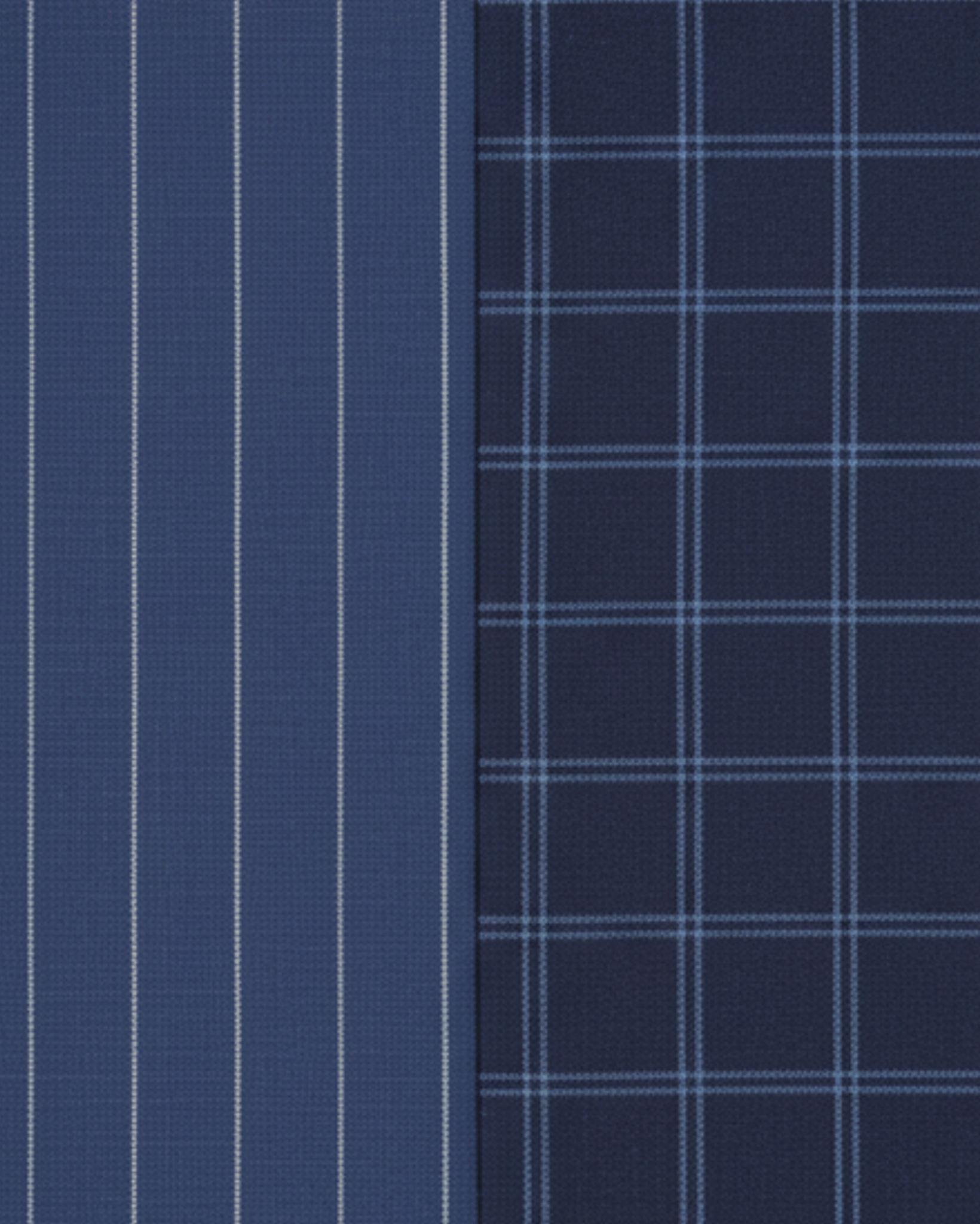 Tailory navy mixed-pattern wool suiting fabric swatch