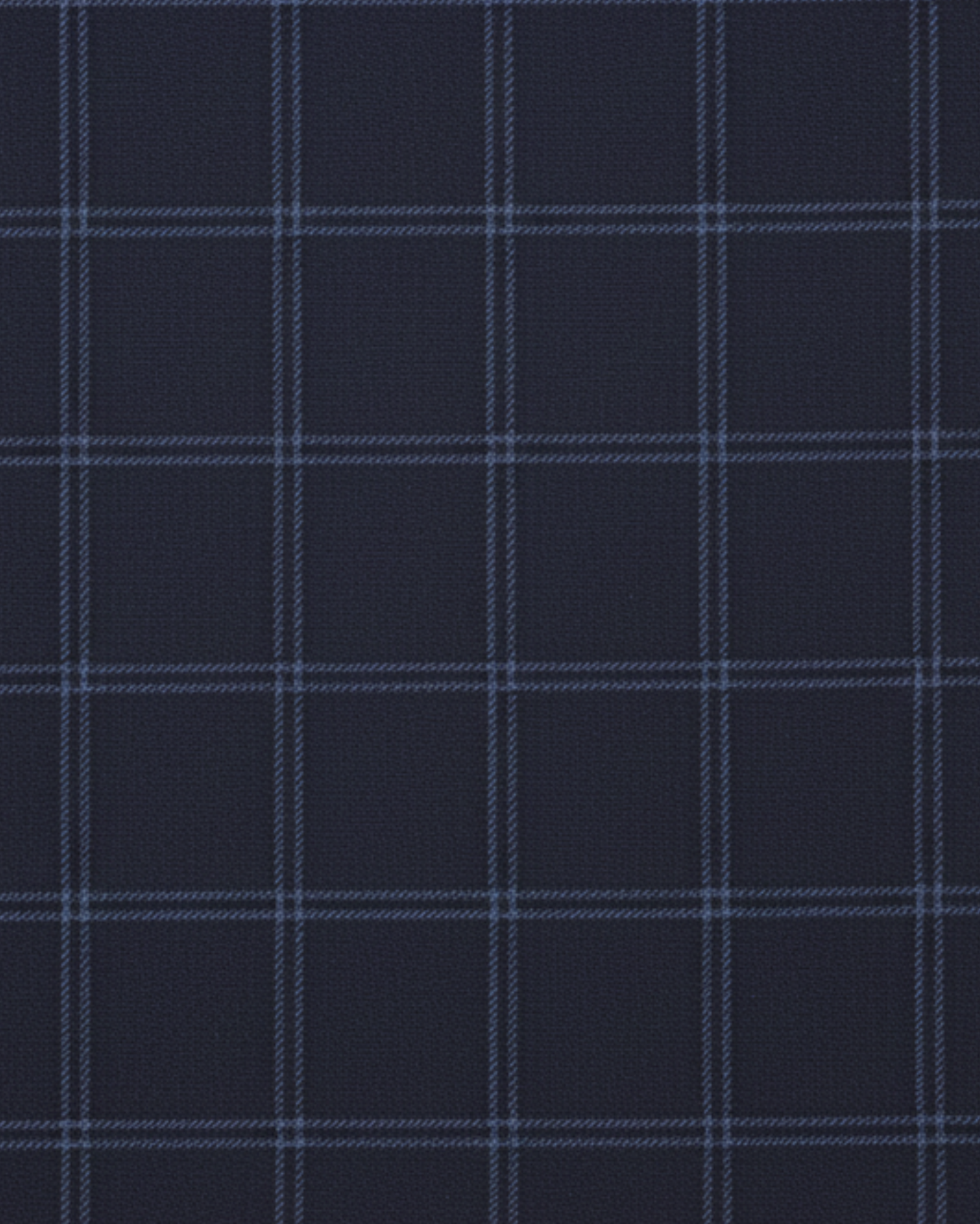Tailory navy plaid suiting fabric swatch