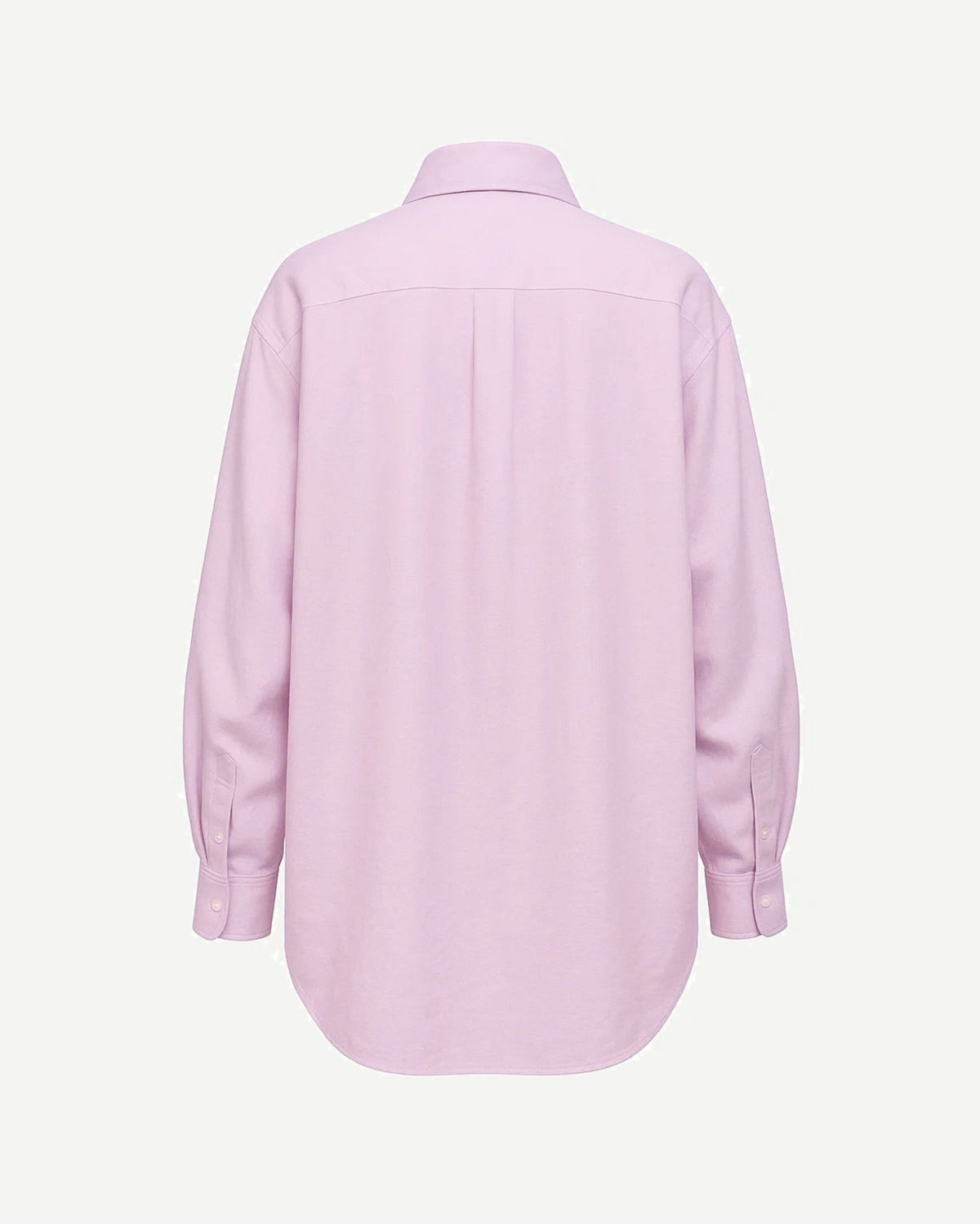 Tailory baby pink oversized button-up shirt back view