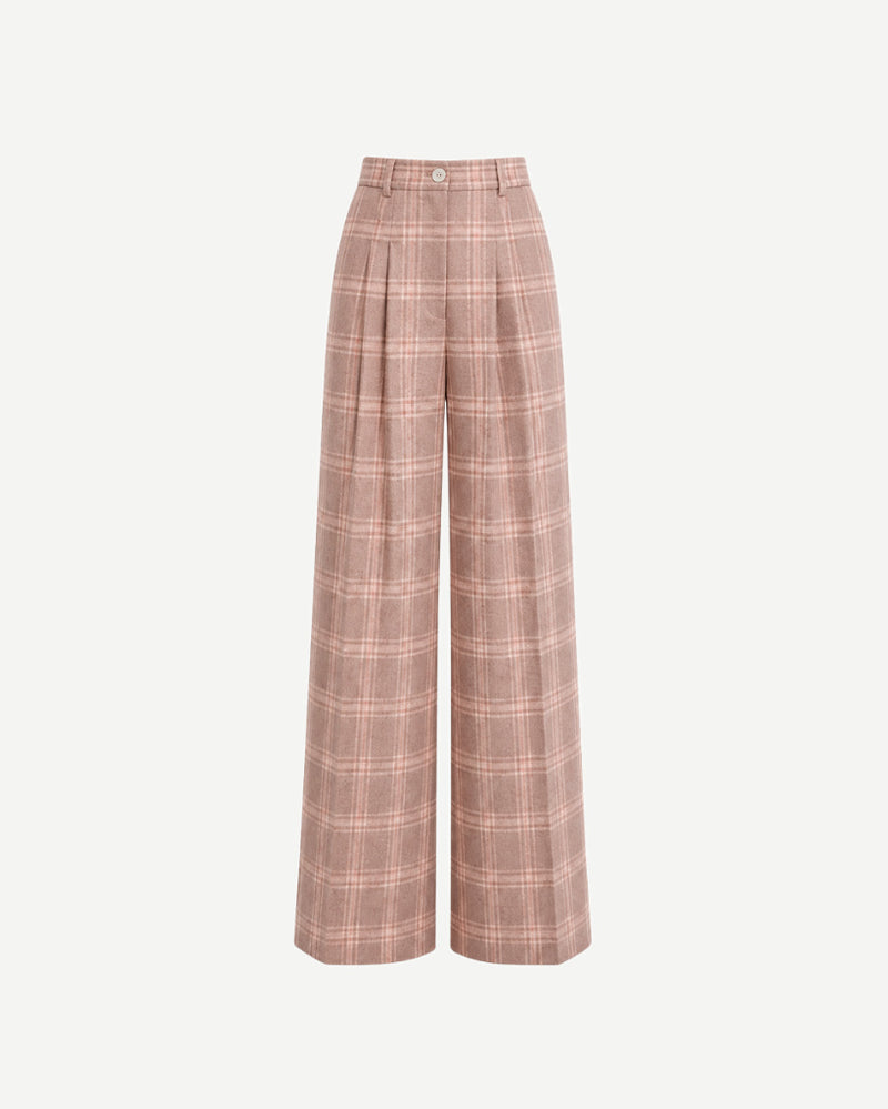 Plaid pants on a white background