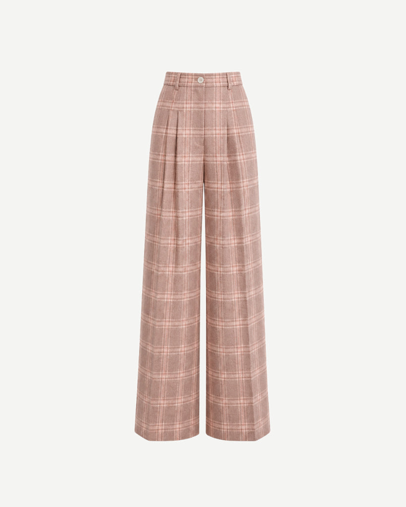 Plaid pants on a white background