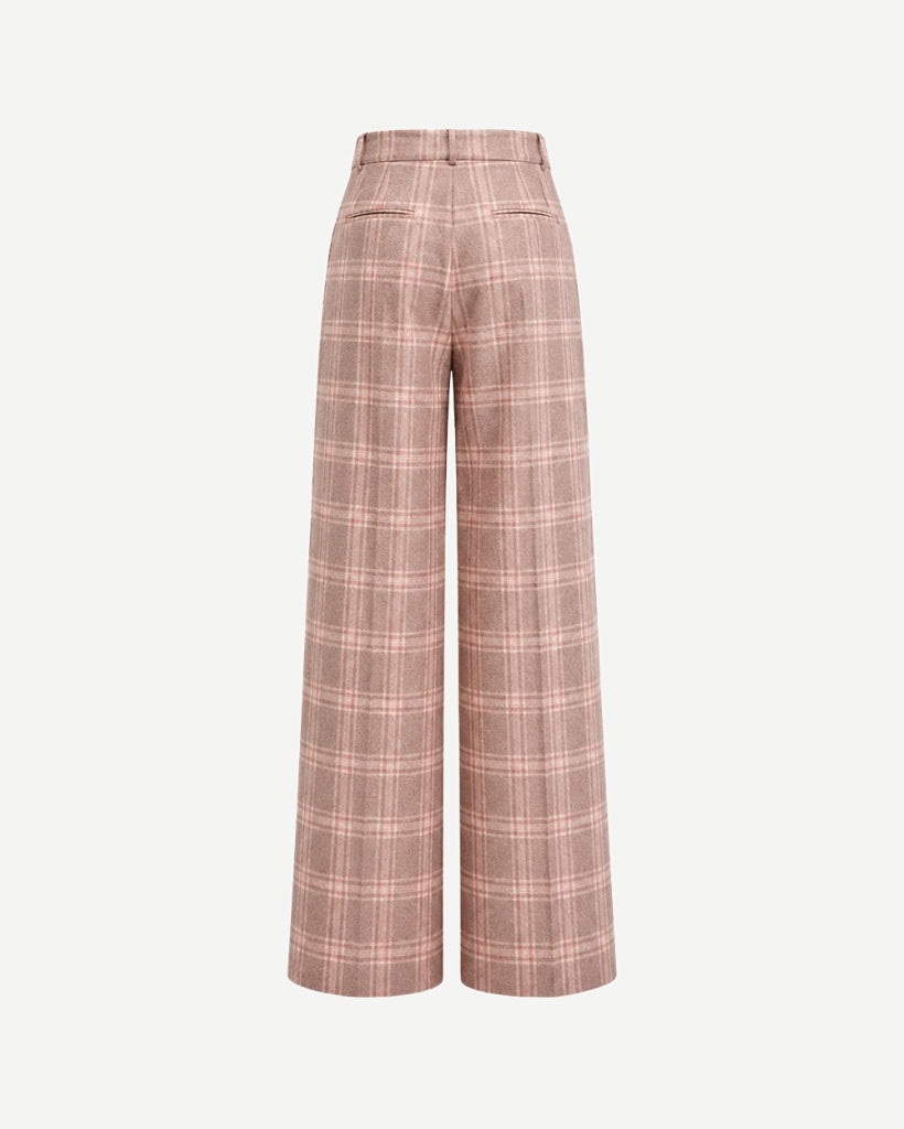 Plaid pants on a white background