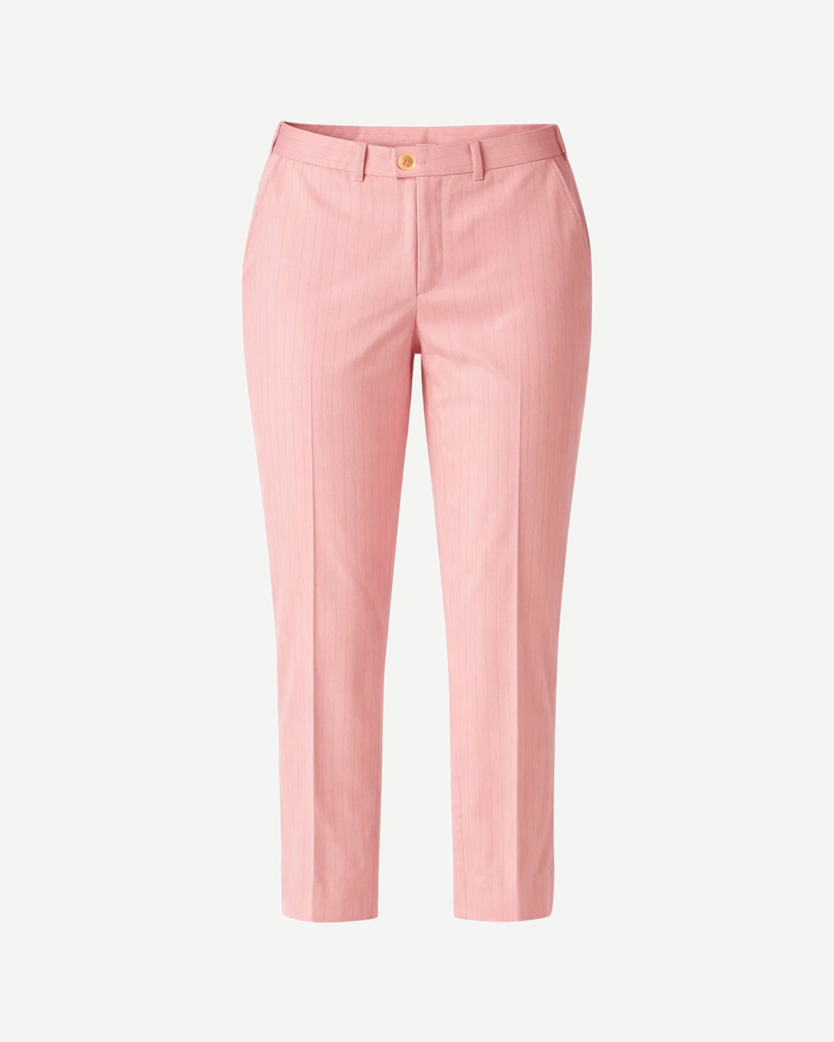 Tailory pink cropped tailored trousers front view