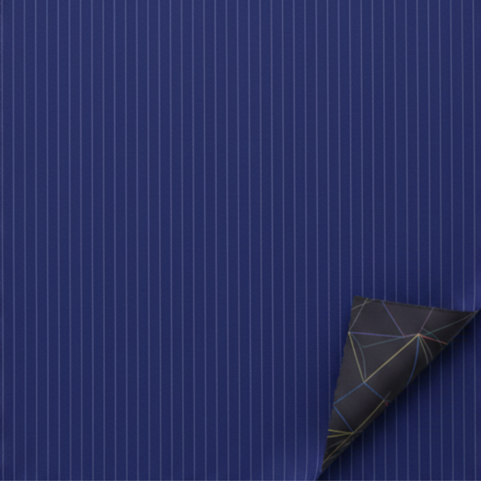 Tailory royal blue pinstripe wool-blend structured fabric swatch