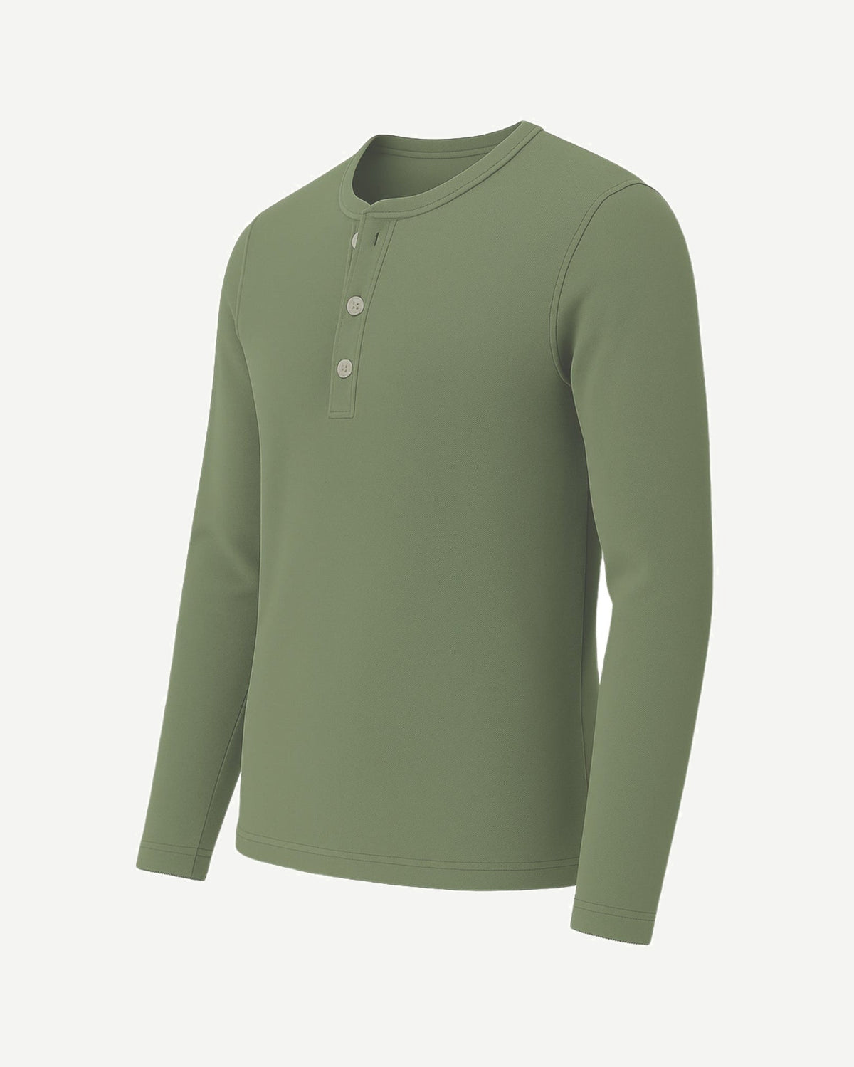 Tailory sage cashmere henley sweater side view