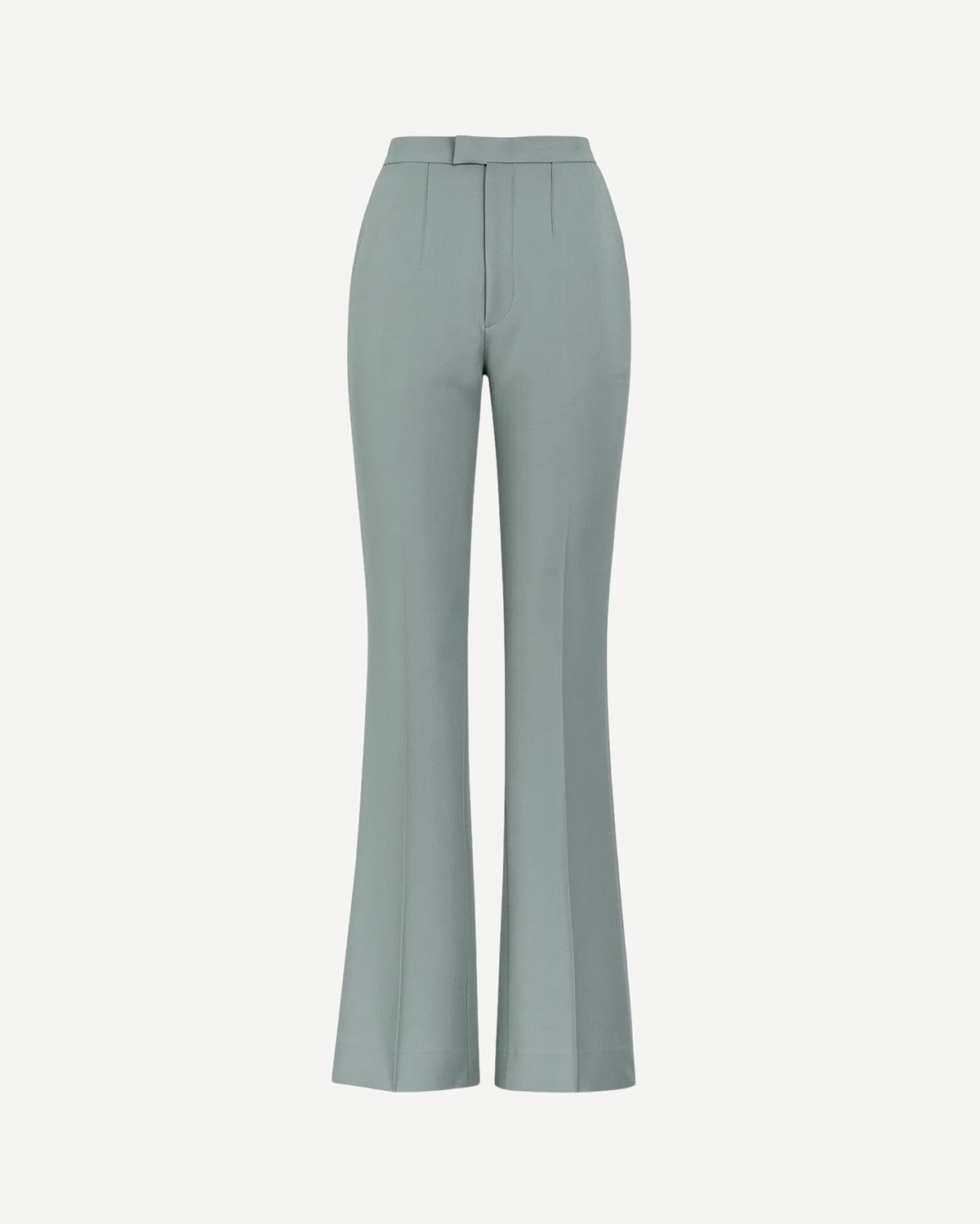 Tailory sage high-waisted flare tailored trousers front view