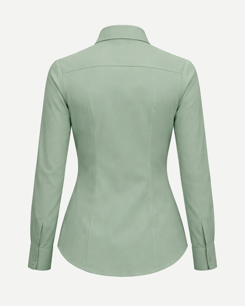 Tailory sage tailored fitted women’s shirt back view