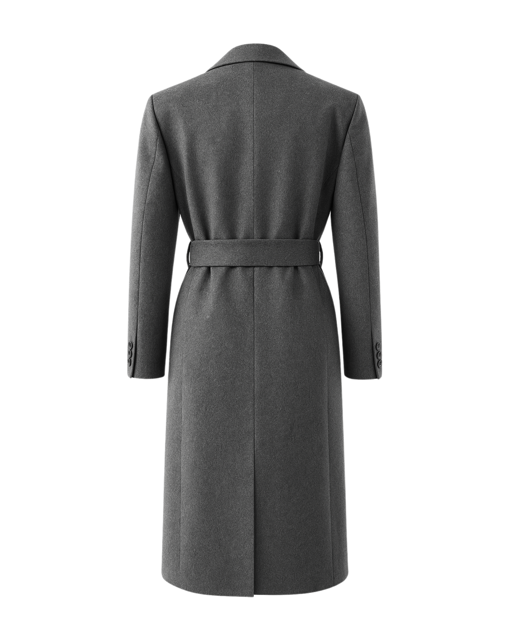 SAMPLE SALE | Loro Piana Grey Cashmere Overcoat With Belt - Overcoat - The Tailory New York