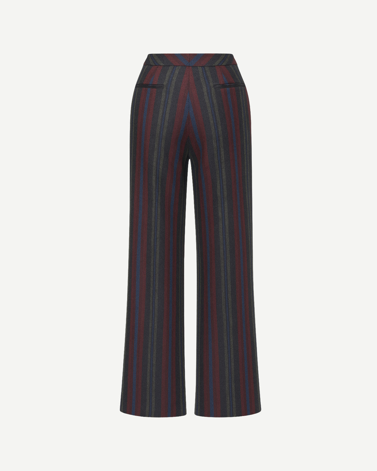 Tailory Trousers Multicolor Striped WideLeg BackView