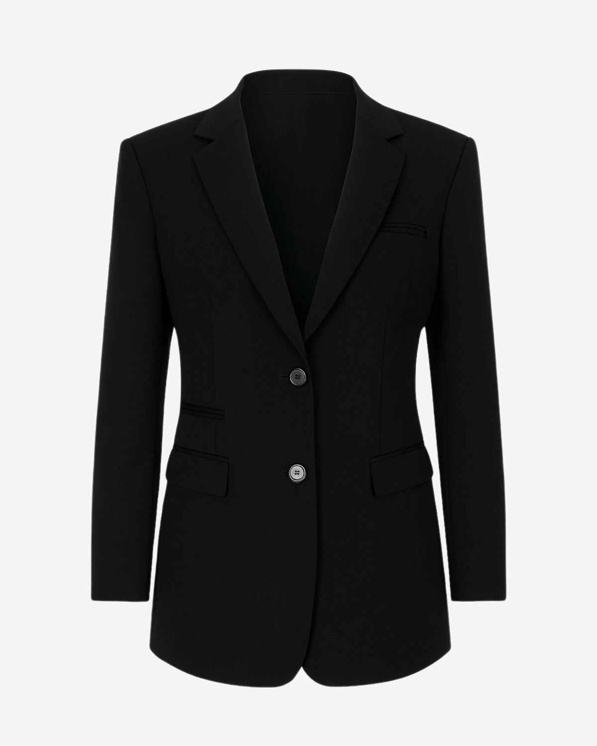 Tailory black notch lapel tailored blazer front view