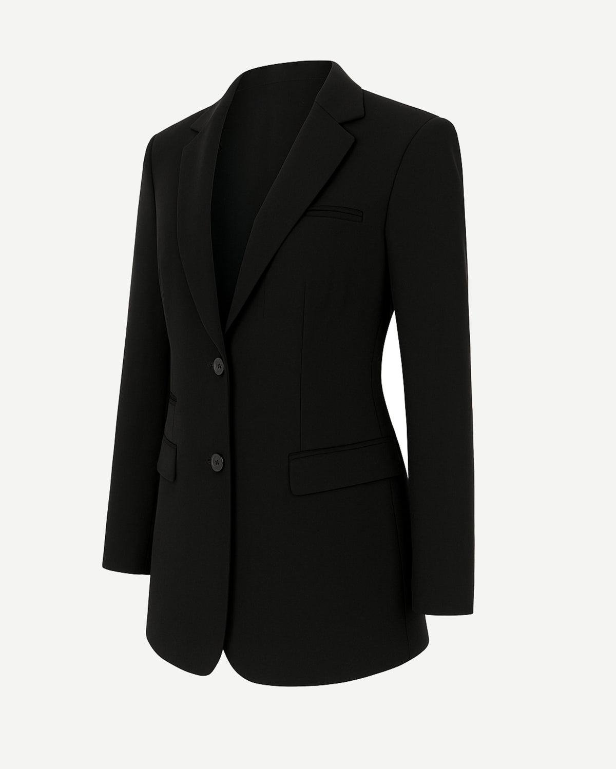 Tailory black notch lapel tailored blazer side view
