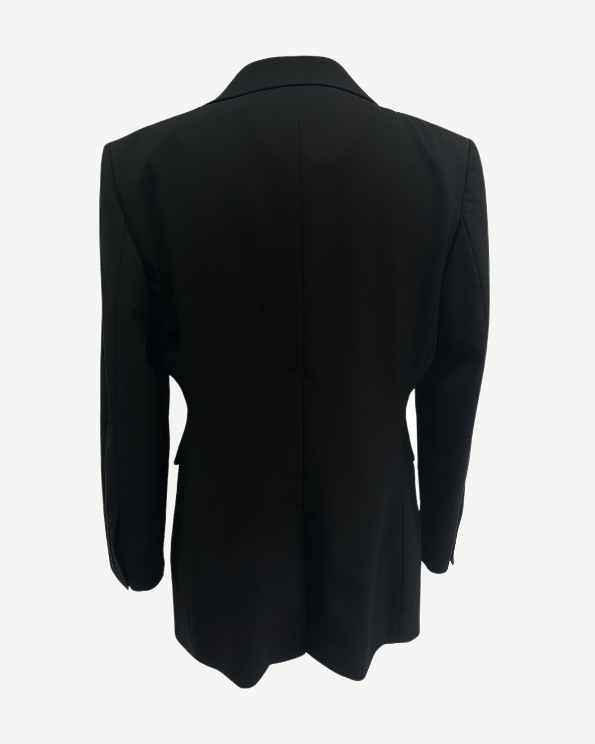 Tailory black notch lapel tailored blazer back view