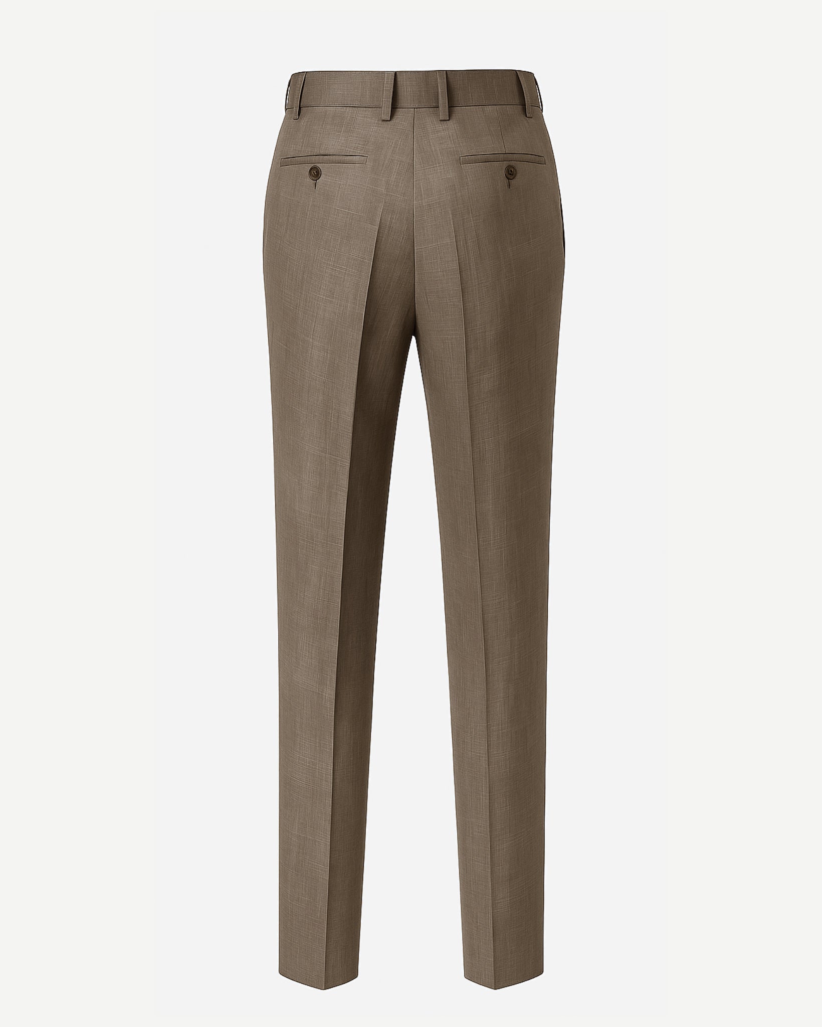 Tailory brown Loro Piana cropped trousers back view