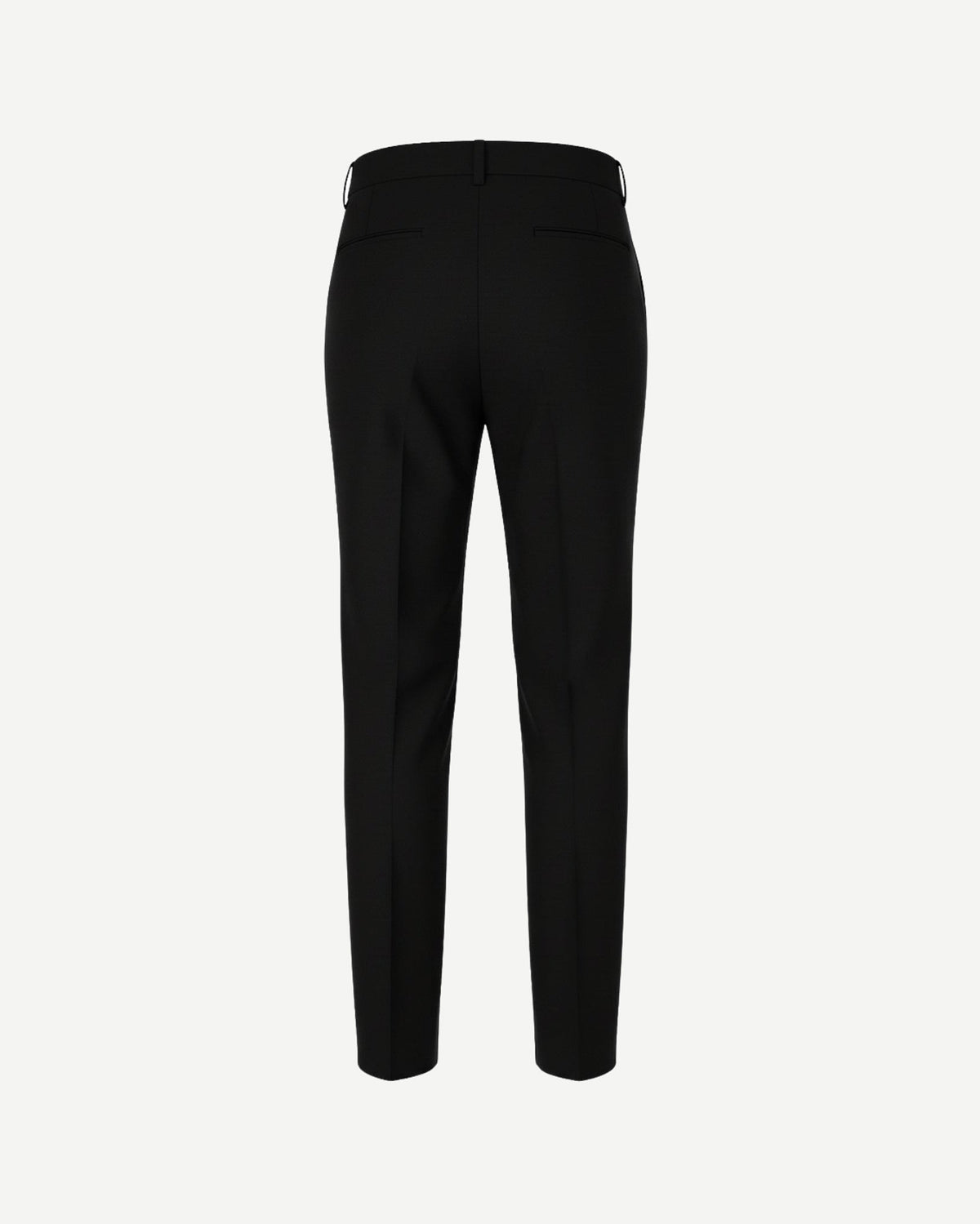 Tailory black cropped tapered trousers back view