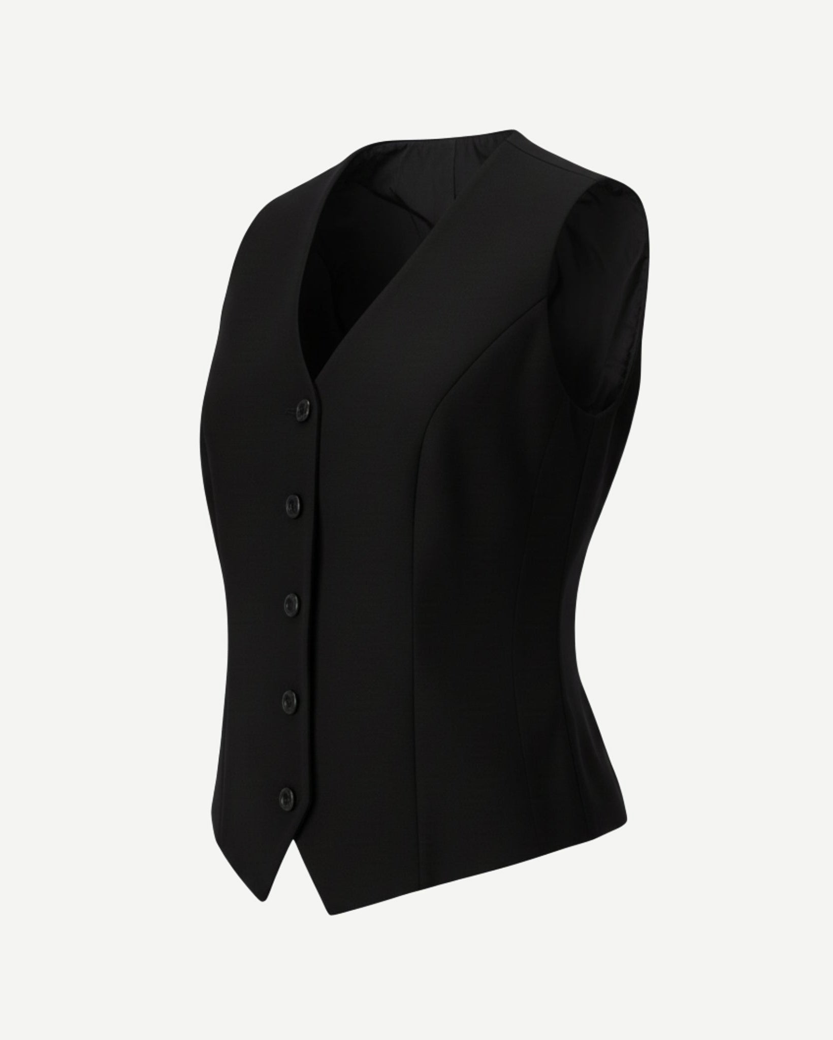 Tailory black tailored formal vest side view