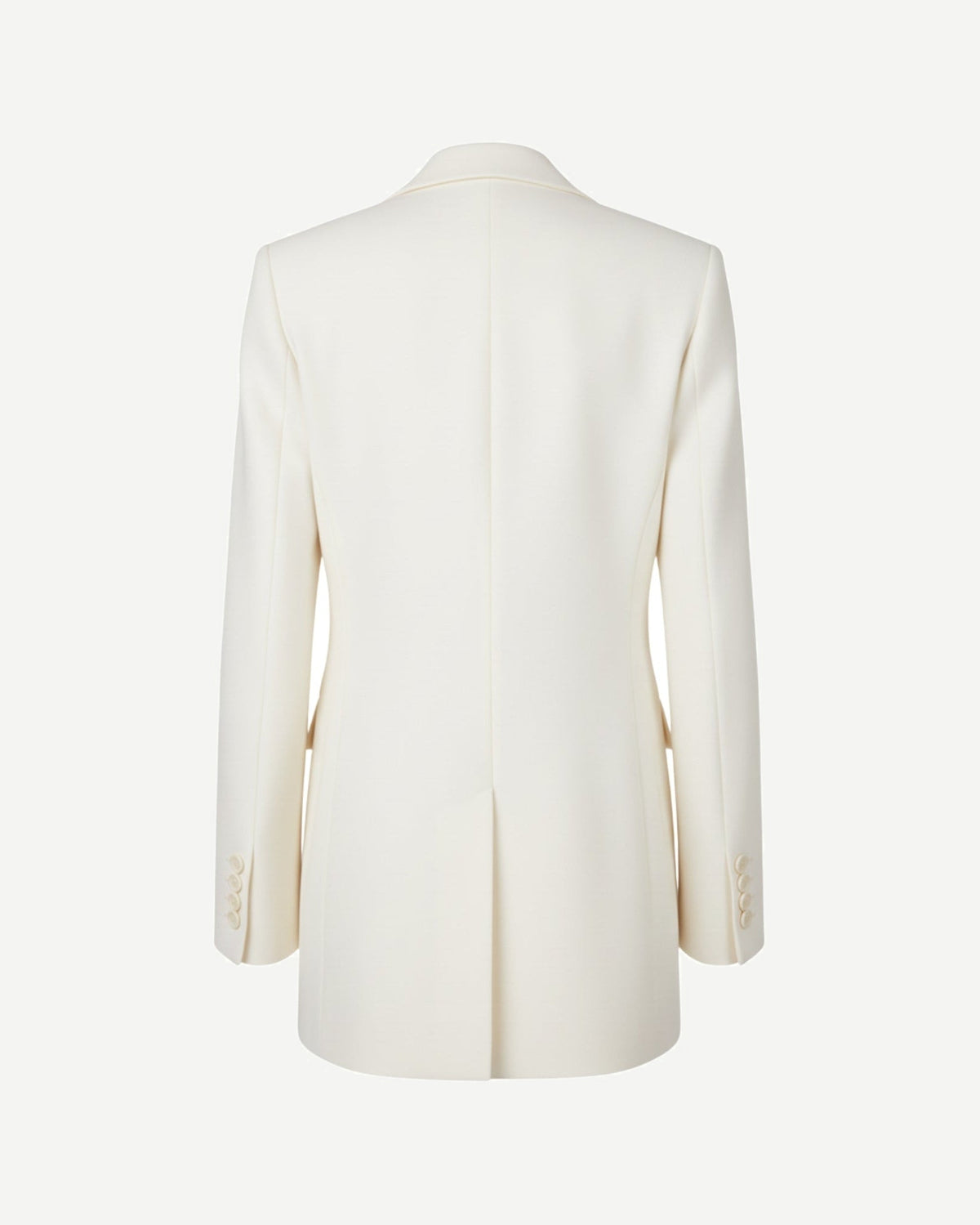 Tailory ivory double-breasted blazer structured back view